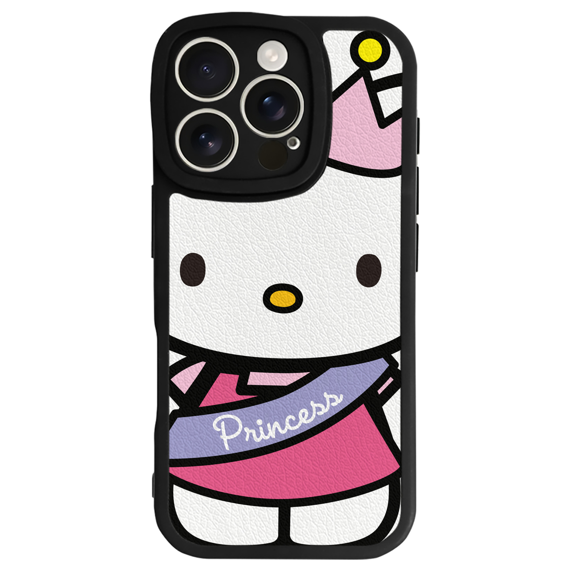 （画像用） Hello Kitty ハローキティ 【iPhone 16シリーズ対応】シリコンスマホケース（レザー調） 材質：シリコン